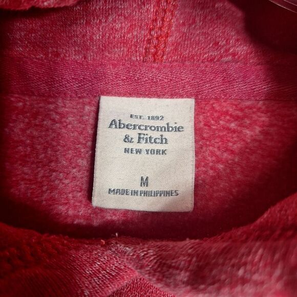 Abercrombie & Fitch Womens Red Pullover Hoodie Sweatshirt Y2K Preppy Medium - Picture 2 of 10